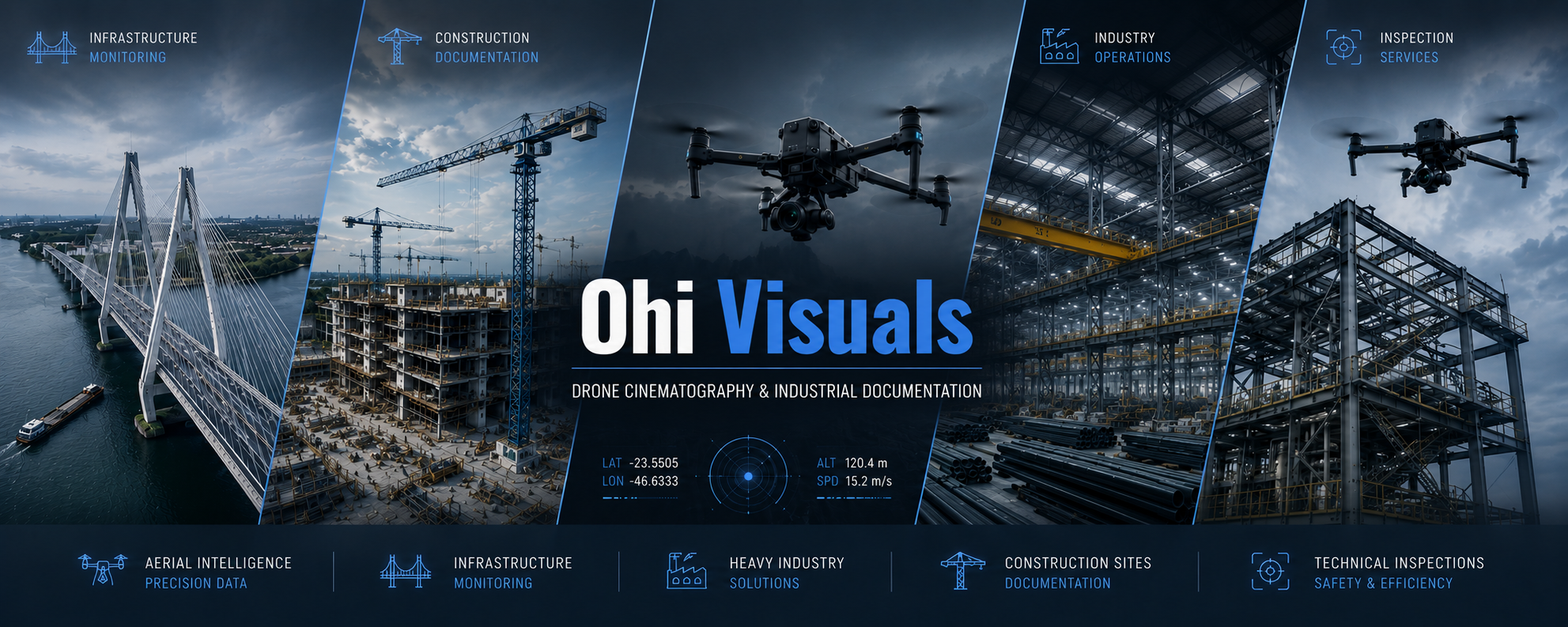 Ohi Visuals — droni per infrastrutture, costruzioni, industria e ispezioni
